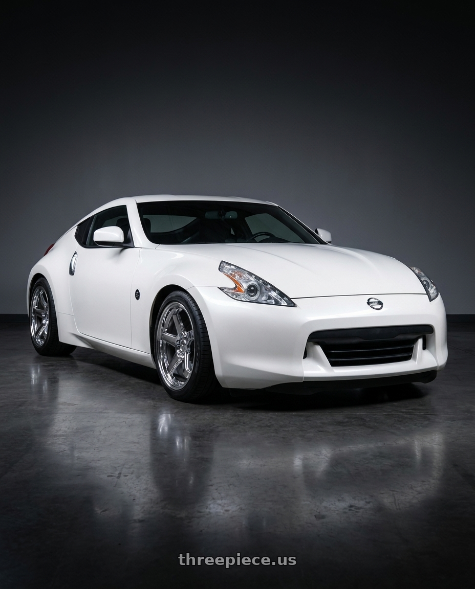 2010 Nissan 370Z with KATANA RACING HR05 5x114.3 18x9.5 +22 Chrome wheels