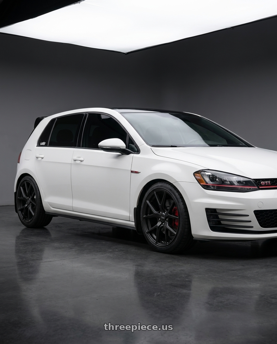 2017 Volkswagen gti se in with V�xx Lumi 5x112 17x8+35 Matte Black wheels