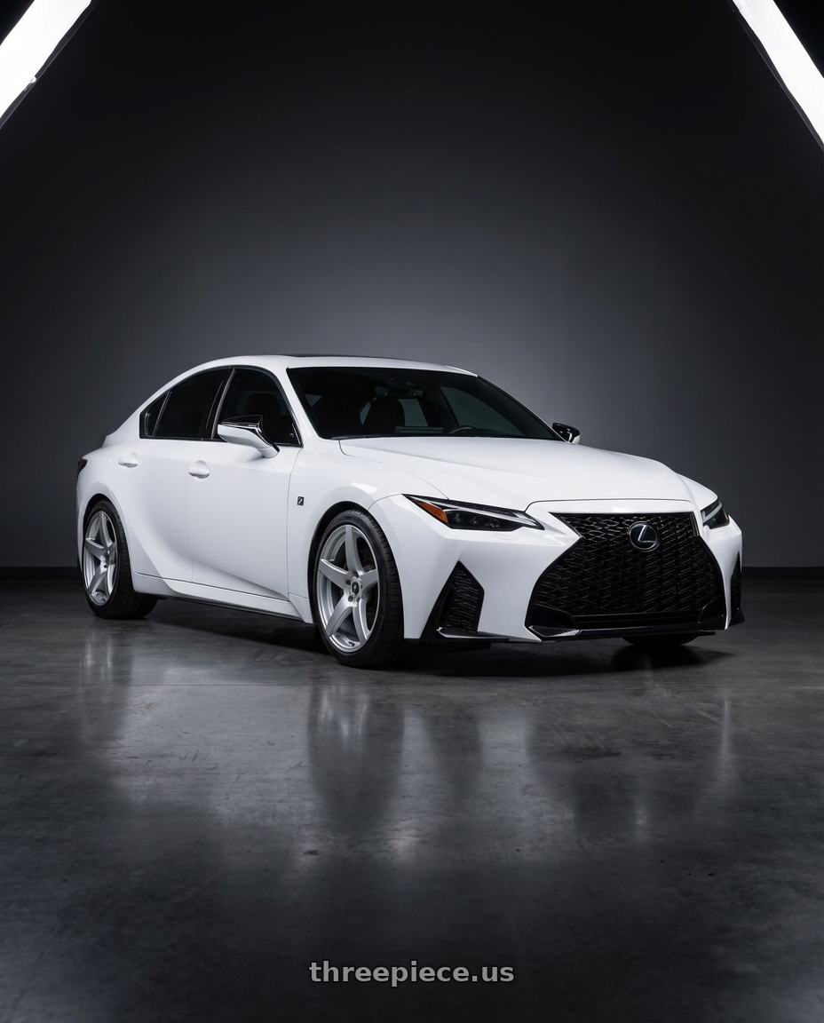 2018 Lexus IS 350 F Sport with Forgestar CF5 5x114.3 19x9.5 +29 Gloss Silver wheels