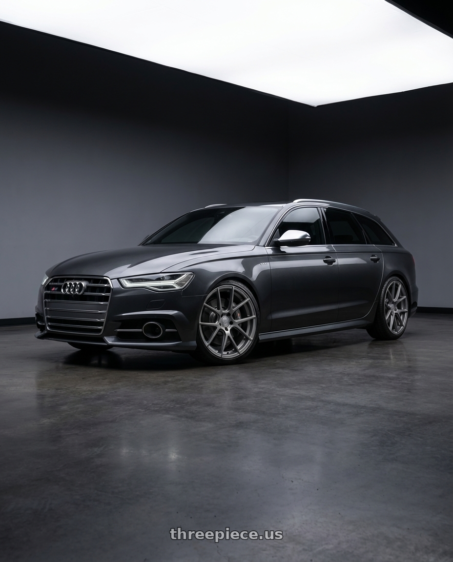2016 Audi S6 C7 with Avant Garde Wheels M510 5X112 20x10 +25 Dolphin Grey wheels