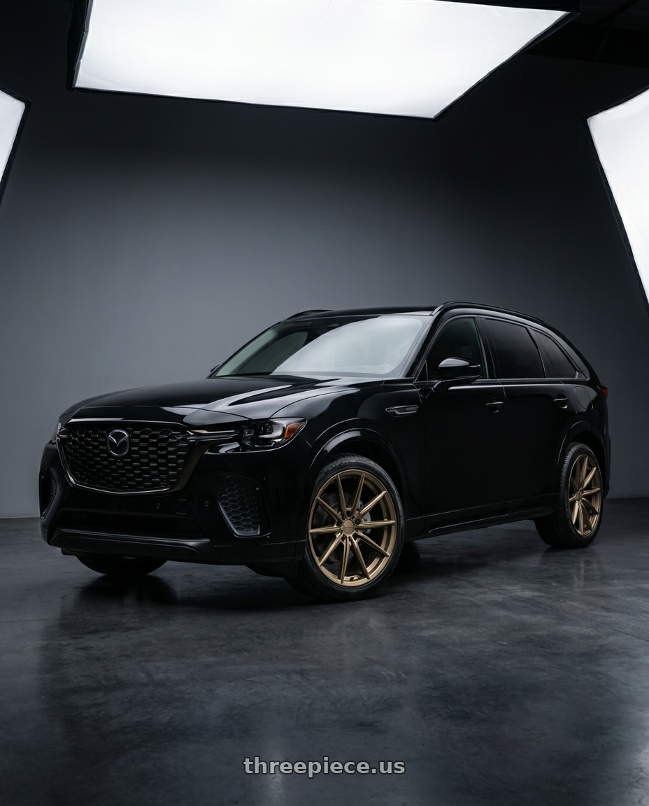 2026 mazda cx 70 with Petrol P4B 5X120 17X8 +35 MATTE BRONZE wheels