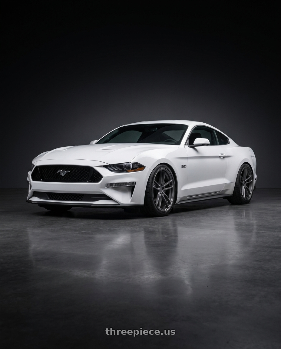 2021 Ford Mustang GT with American Racing AR941 MACH FIVE 5X114.3 20X10 +35 GRAPHITE wheels