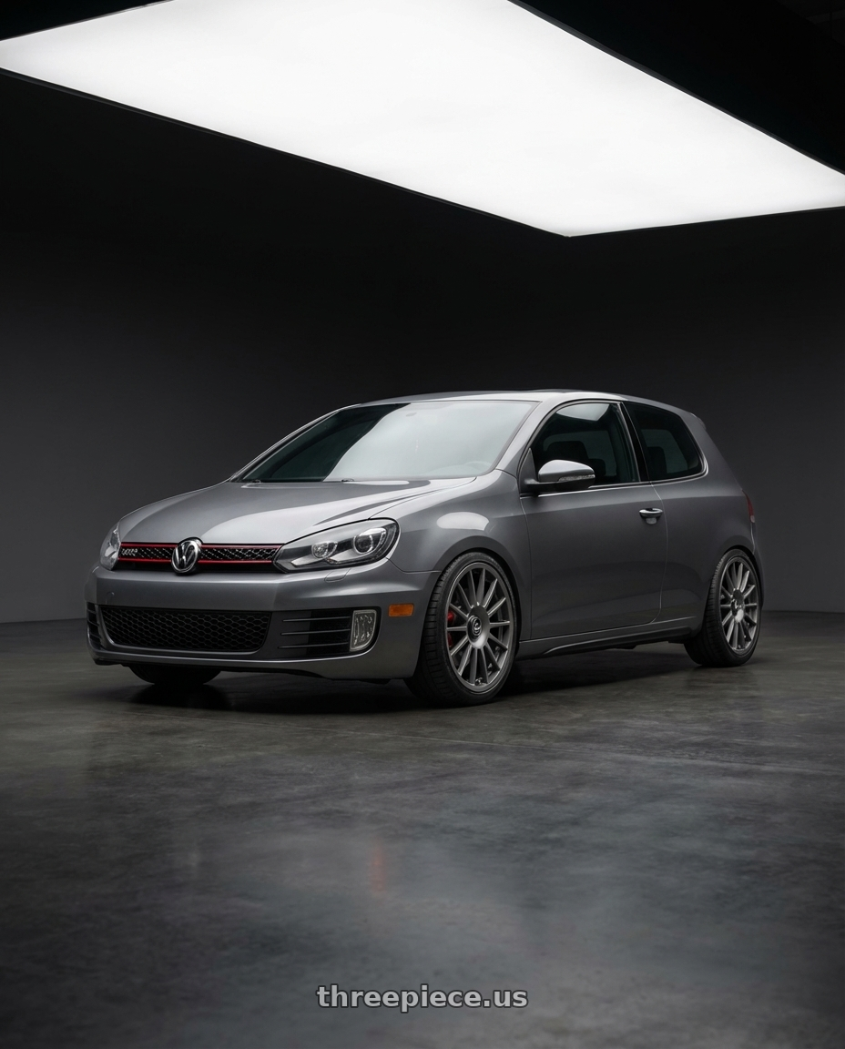 2013 Volkswagen GTI MK6 with fifteen52 PODIUM 5x112 / 5x120 18x8.5 +35 FROSTED GRAPHITE (SATIN GREY) wheels