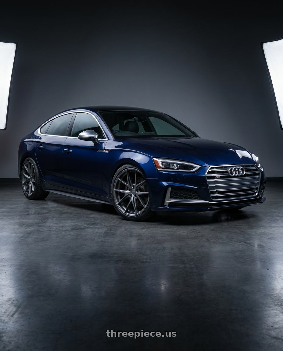 2014 Audi S5 B8 with Niche 1PC M116 MISANO 5X112 19X9.5 +50 MATTE GUN METAL wheels