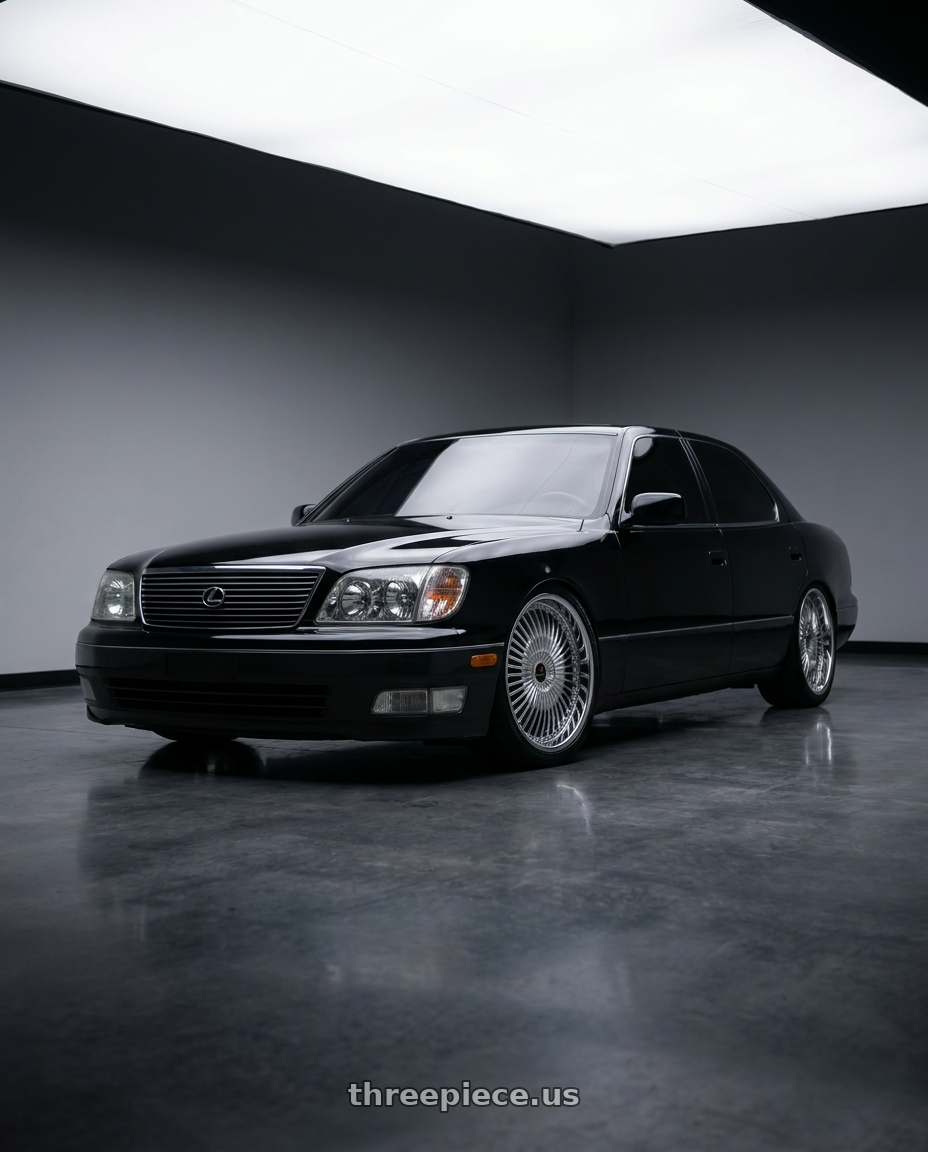 2000 Lexus LS400 with Cavallo CLV-41 4x100/4x114.3 18x8 +35 Nano Chrome wheels