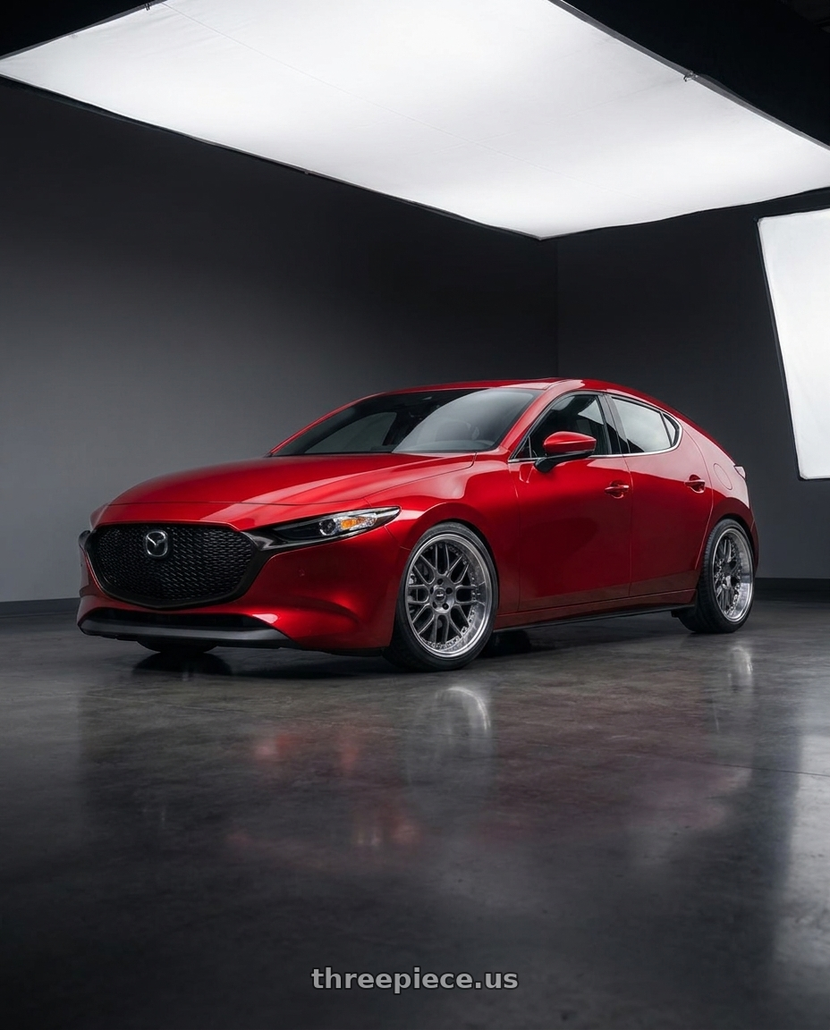 2025 Mazda 3 with ESR Wheels CS1 5x114.3 19x9.5 +35 Matte Graphite wheels
