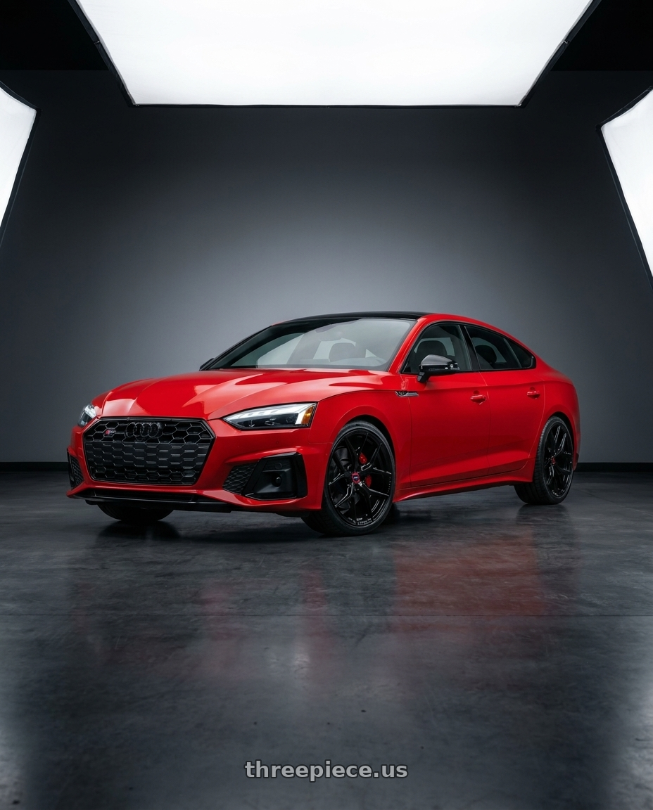 2025 audi s5 with VOSSEN HF-5 5X114.3 19x9.5 +40 GLOSS BLACK wheels