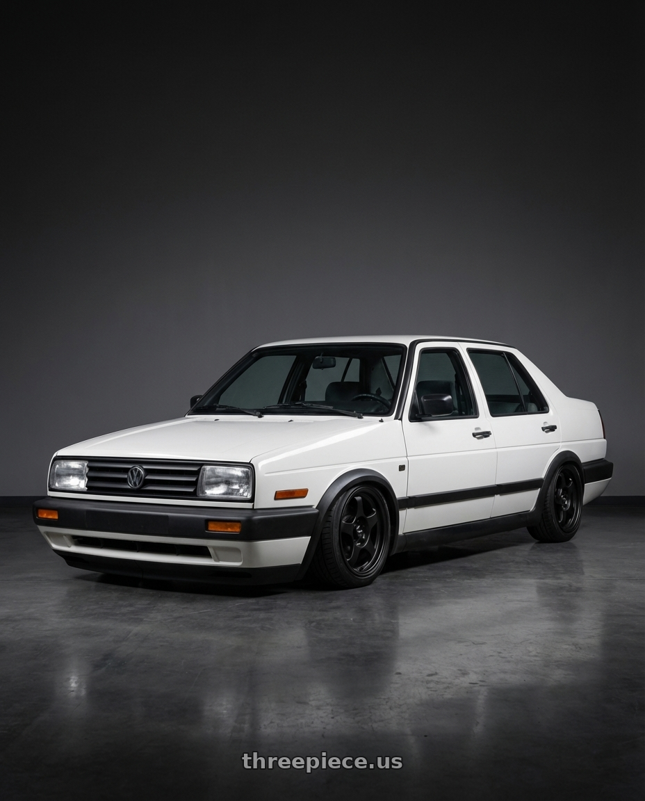 Mk2 Jetta 2012 with Vors SP1 4x108 15x7  +35 All Matte Black wheels