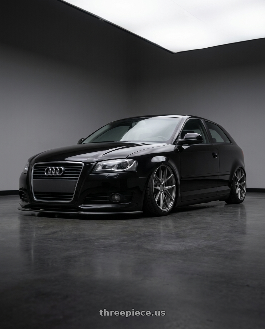 2012 Audi A3 8P with Niche 1PC M116 MISANO 5X112 19X8.5 +25 MATTE GUN METAL wheels