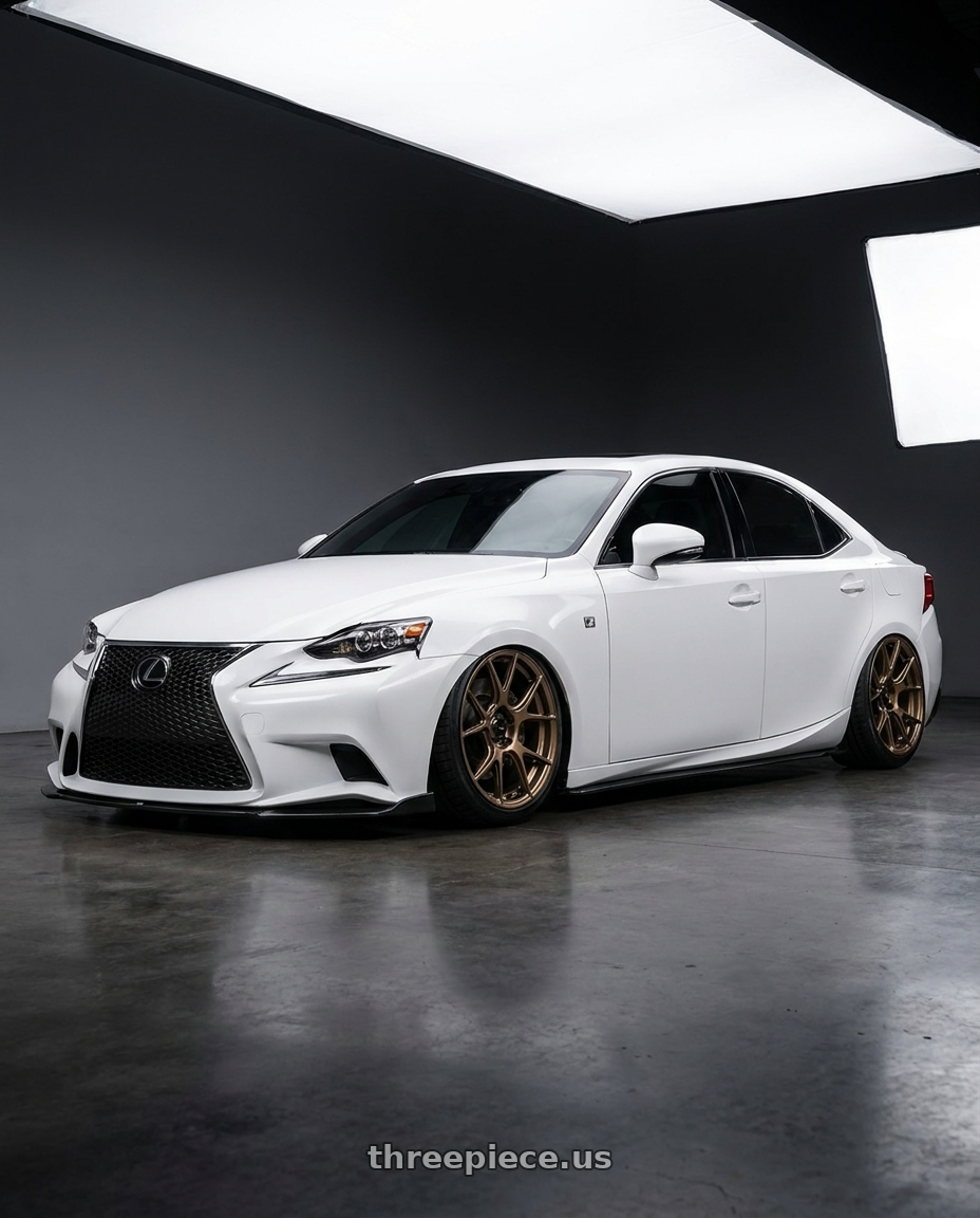 2018 Lexus IS 350 F Sport with Konig Ampliform 5x114.3 19x9.5+35 Gloss Bronze wheels