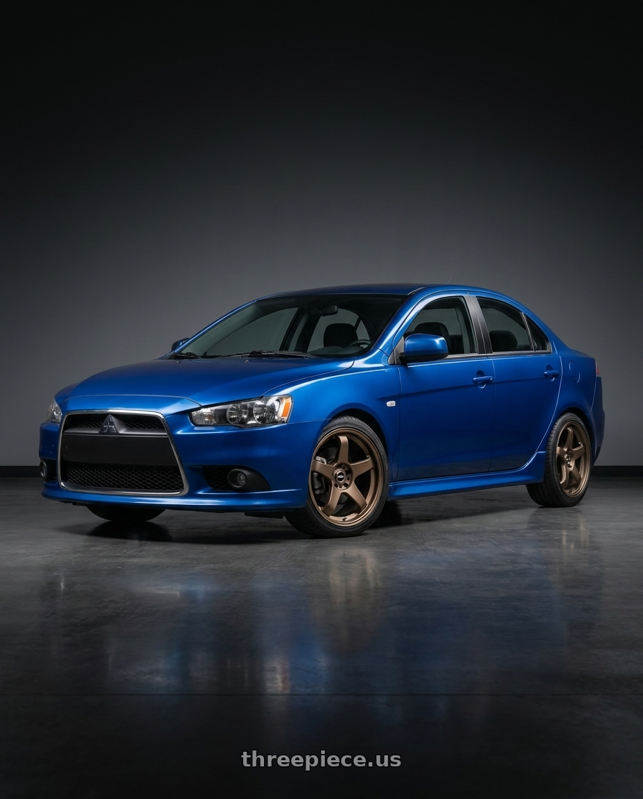 2015 Mitsubishi lancer gt with Ns Wheels NS-M01 5x114.3 18x8.5 +35 Bronze wheels