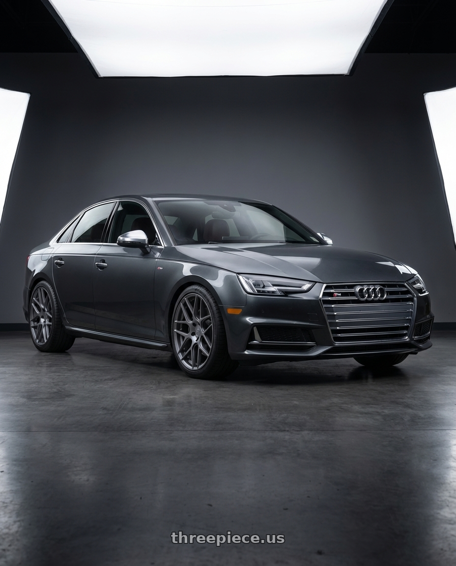 2015 Audi S4 B8.5 with Aodhan AFF2 5x112 19x9.5+35 Matte Gray wheels