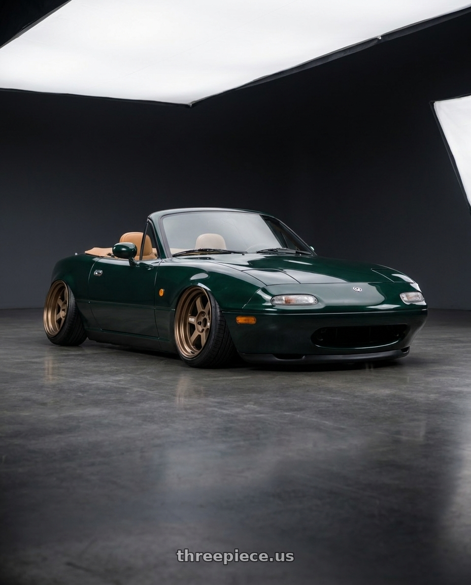 1993 Mazda Miata with Volk Racing TE37V 10th Anniv 4x114.3 17x10.0-20 Bronze wheels
