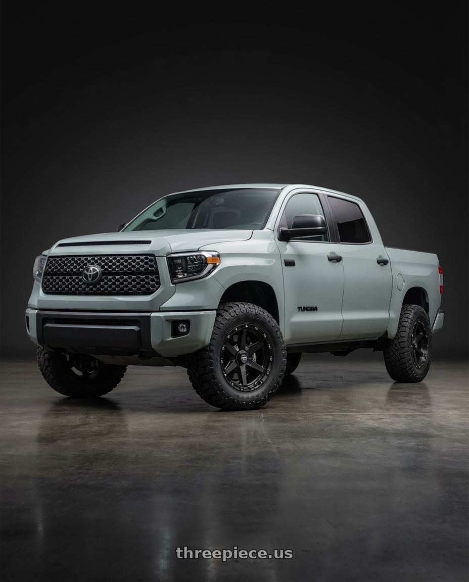 2018 Toyota Tundra with KMC KM101 TEMPO 5X150 20X9 +18 SATIN BLACK wheels