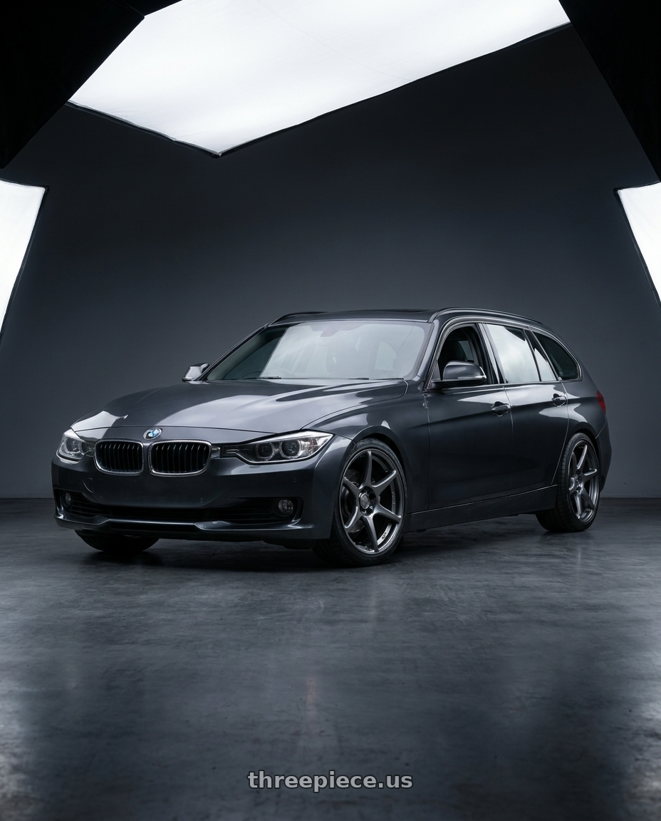 2016 BMW 3 Series F30 with Kansei K11G Tandem 5X120 19x10.5 22 Gunmetal wheels