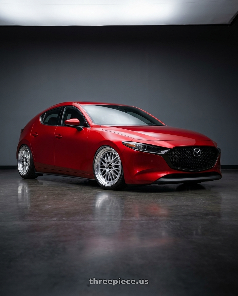 2024 Mazda 3 with BBS LM 5x114.3 19x9.0+38 Diamond Silver wheels