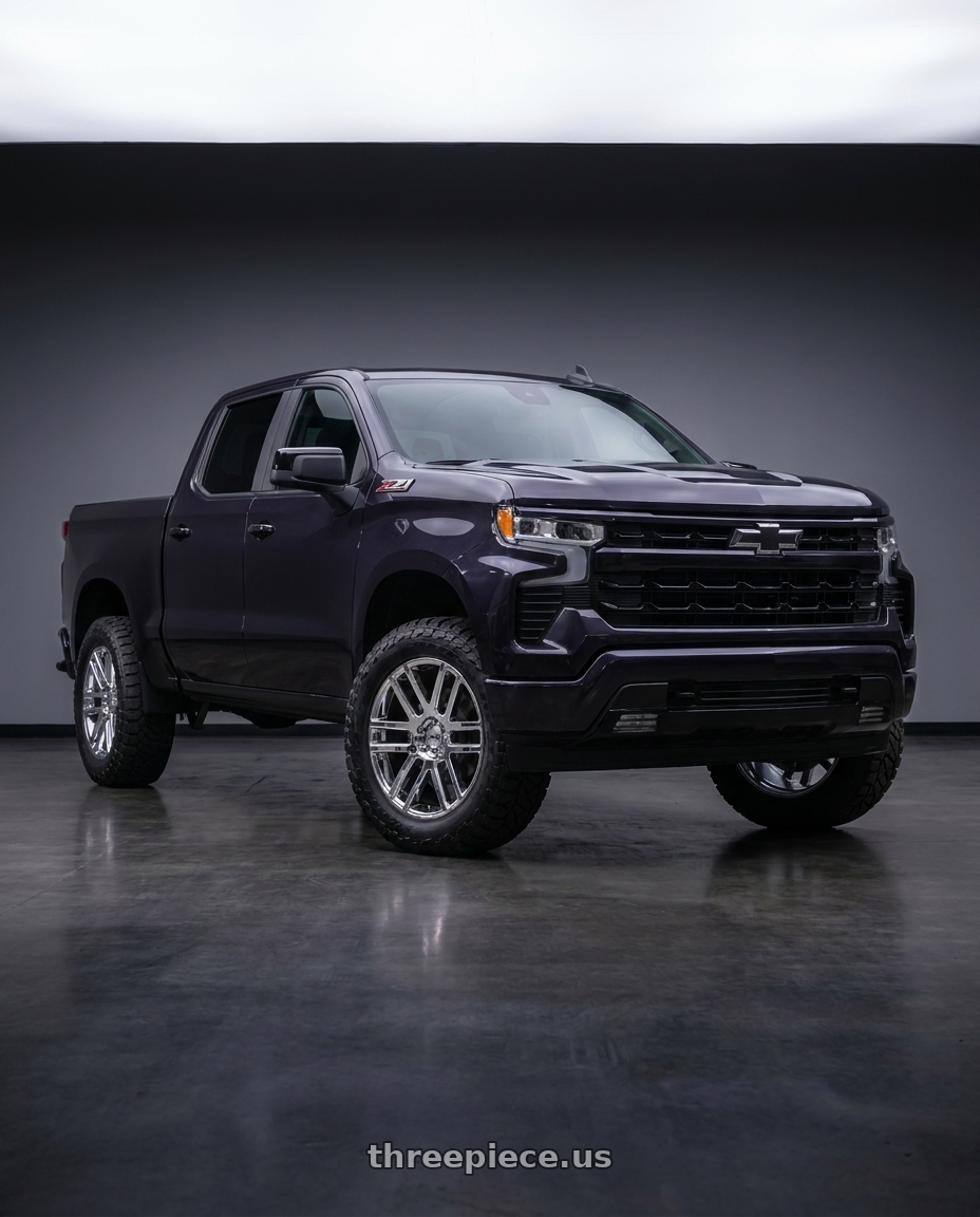 2023 Chevrolet Silverado 1500 with Niche 1PC M098 ELAN 6X139.7 20X9 +30 CHROME PLATED wheels