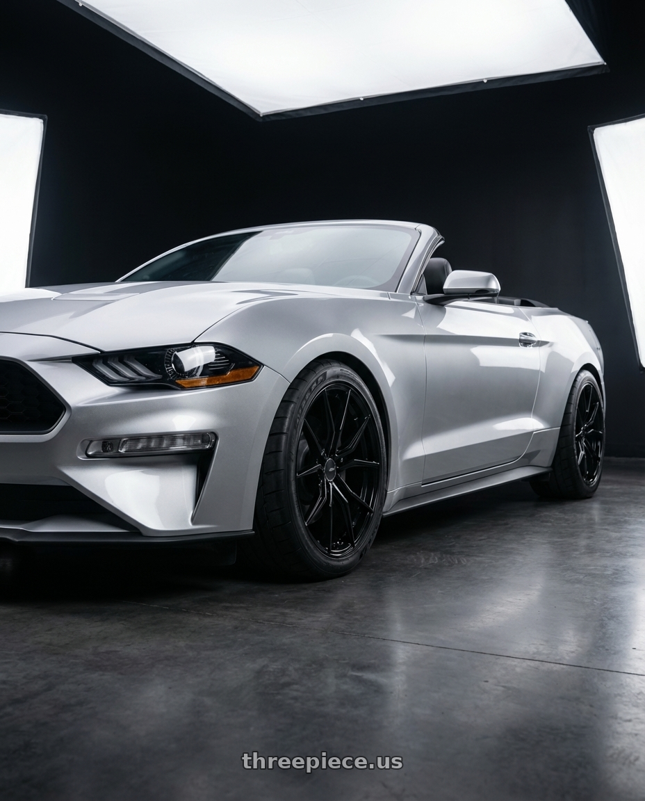 2018 ford mustang with Advanti Racing 80B Hybris 5x114.3 19x9.5 +40 Gloss Black wheels
