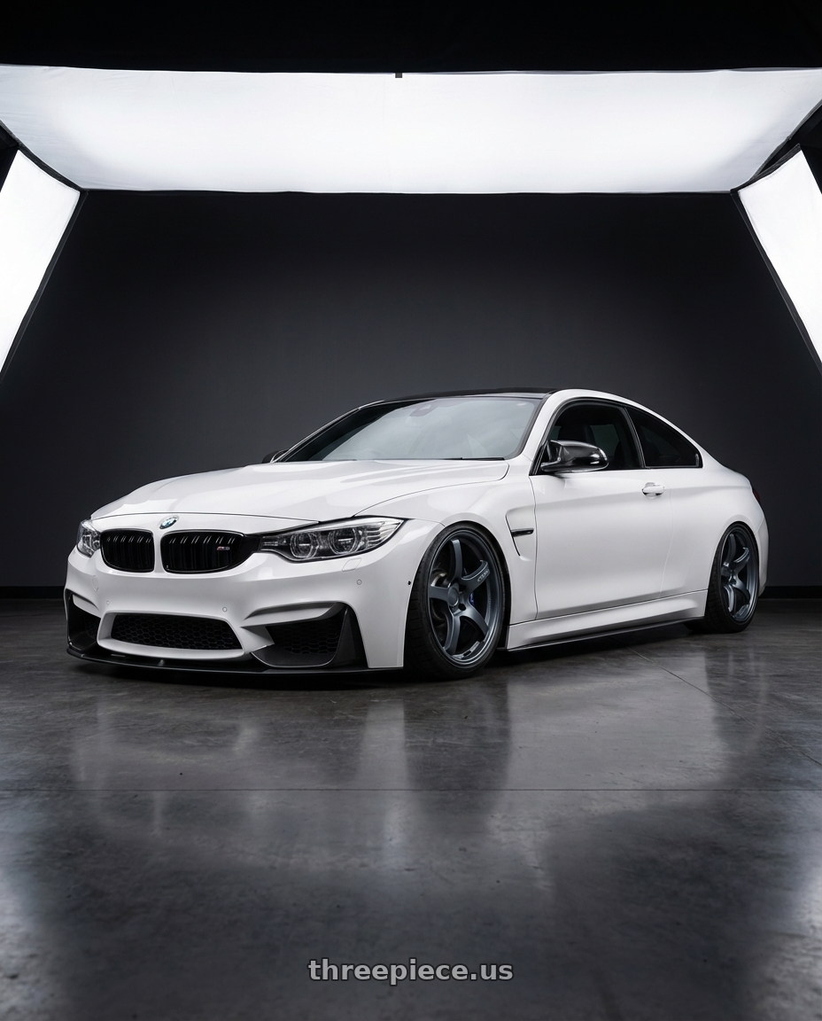 2018 BMW M4 F82 with Gram Lights 57CR 5x120 19x9.5+35 Gunblue II wheels