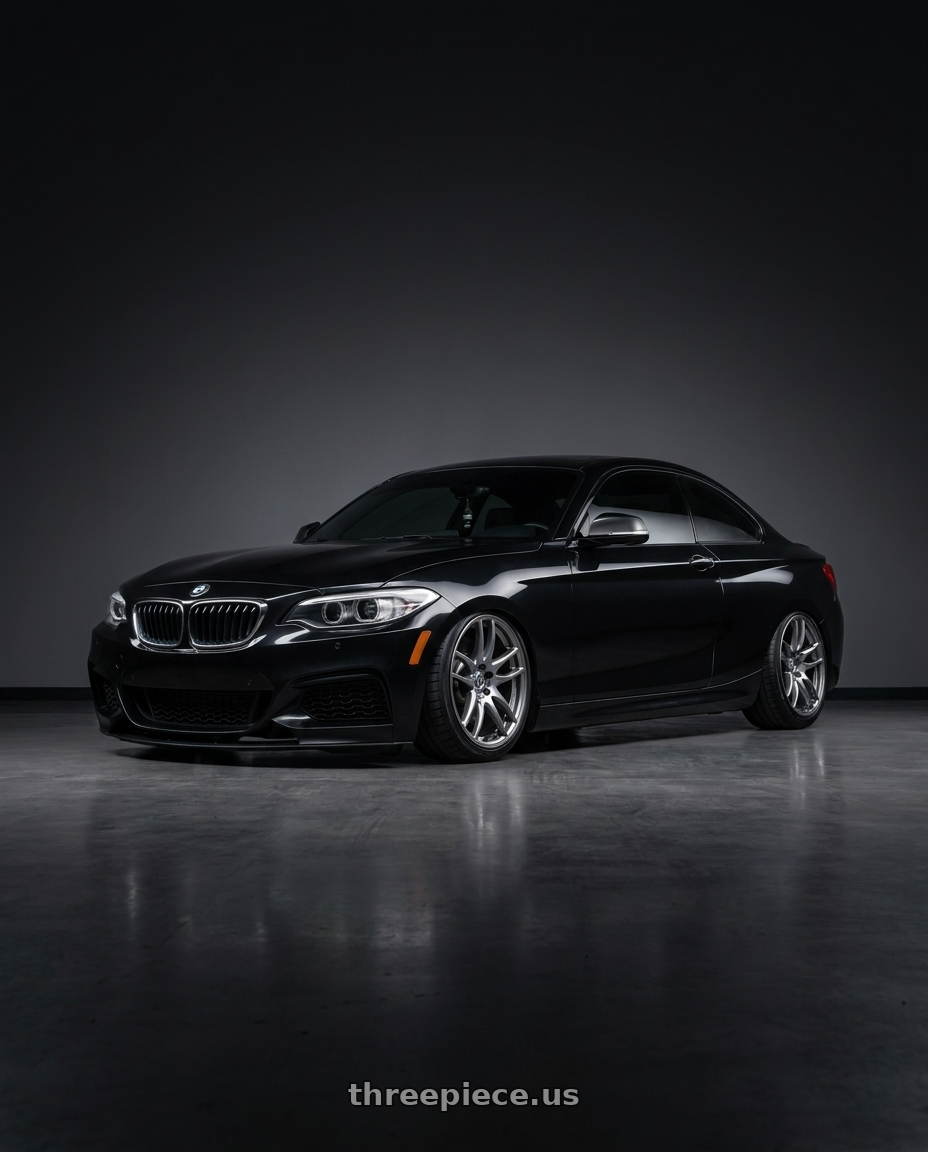 2015 bmw m235i with Work Emotion Cr Kiwami 5x120 19x8.5 +42 Gt Silver wheels