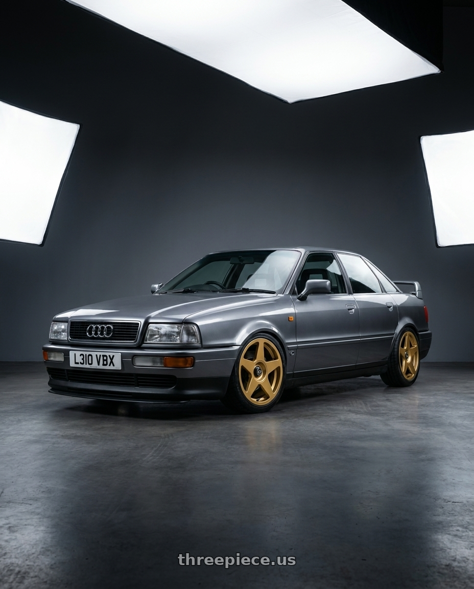 1993 audi 90 quattro with fifteen52 TARMAC EVO 5x112 / 5x120 18x8.5 +35 GOLD (GLOSS GOLD) wheels