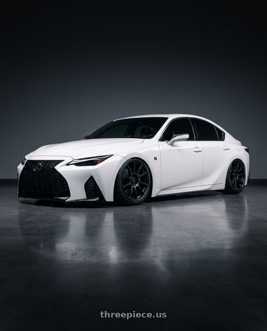 2024 Lexus IS 350 with Ssr Gtv02 5x114.3 19x8.5+38  FLAT BLACK wheels