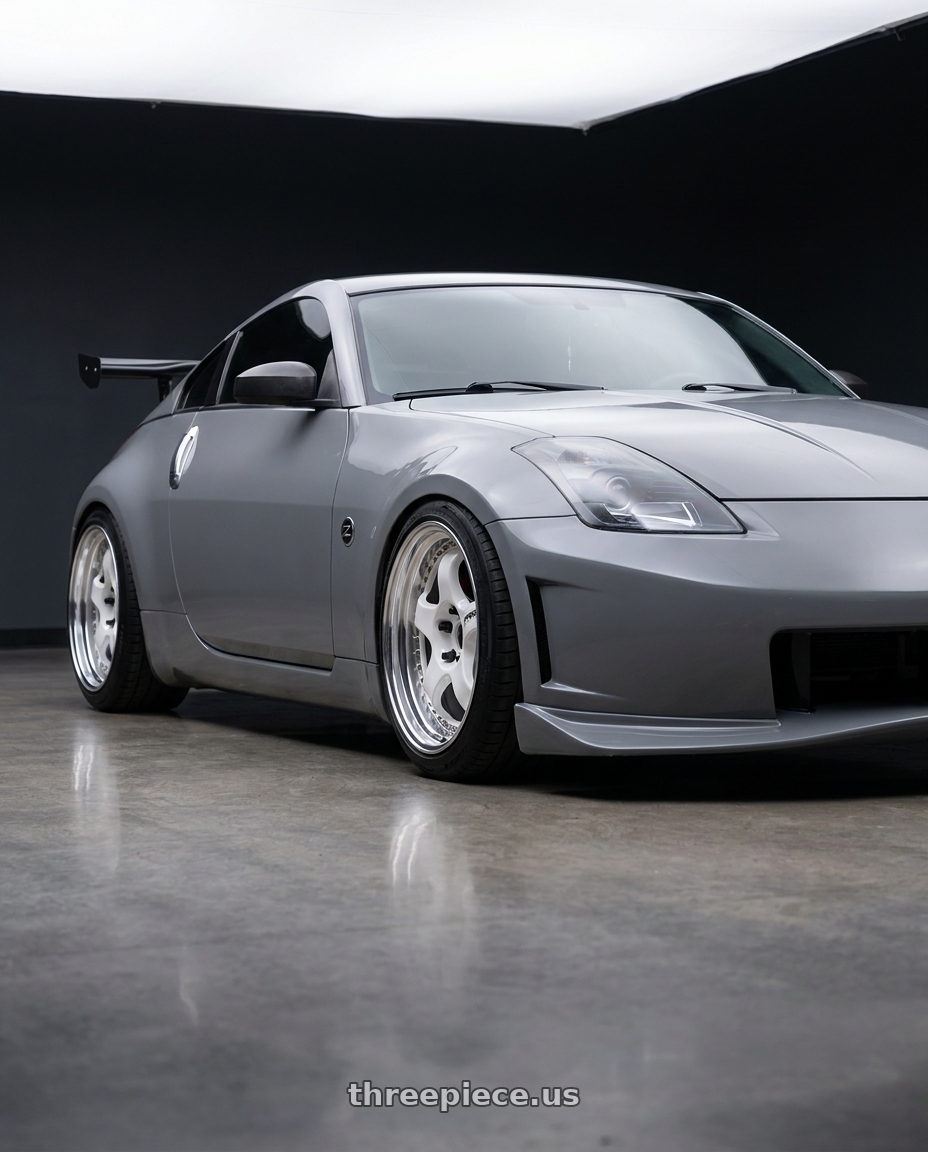 2003 nissan 350z enthusiast nardo with Work Meister S1 3P 5x114.3 18x9.5+35 L Disk White wheels