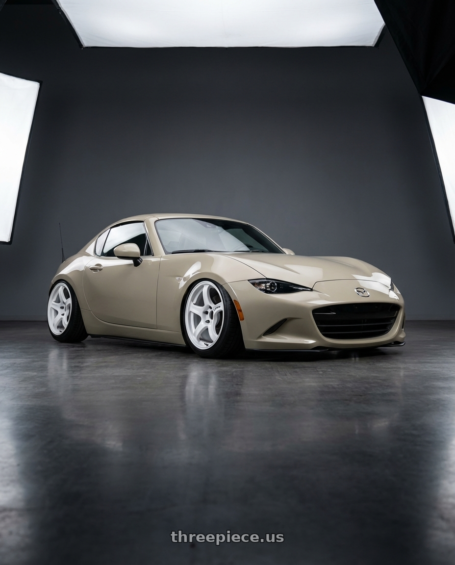 2021 Mazda MX-5 Miata ND with Advan RCIII 5x114.3 17x8+53 White wheels