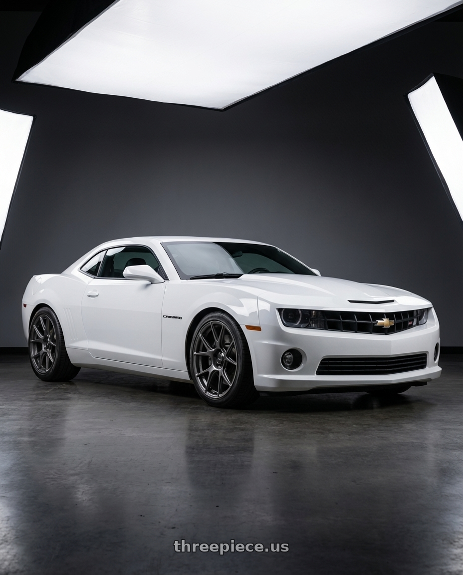 2014 Chevrolet Camaro 5th Gen with Konig Ampliform 5x120 20x8.5+45 Dark Metallic Graphite wheels