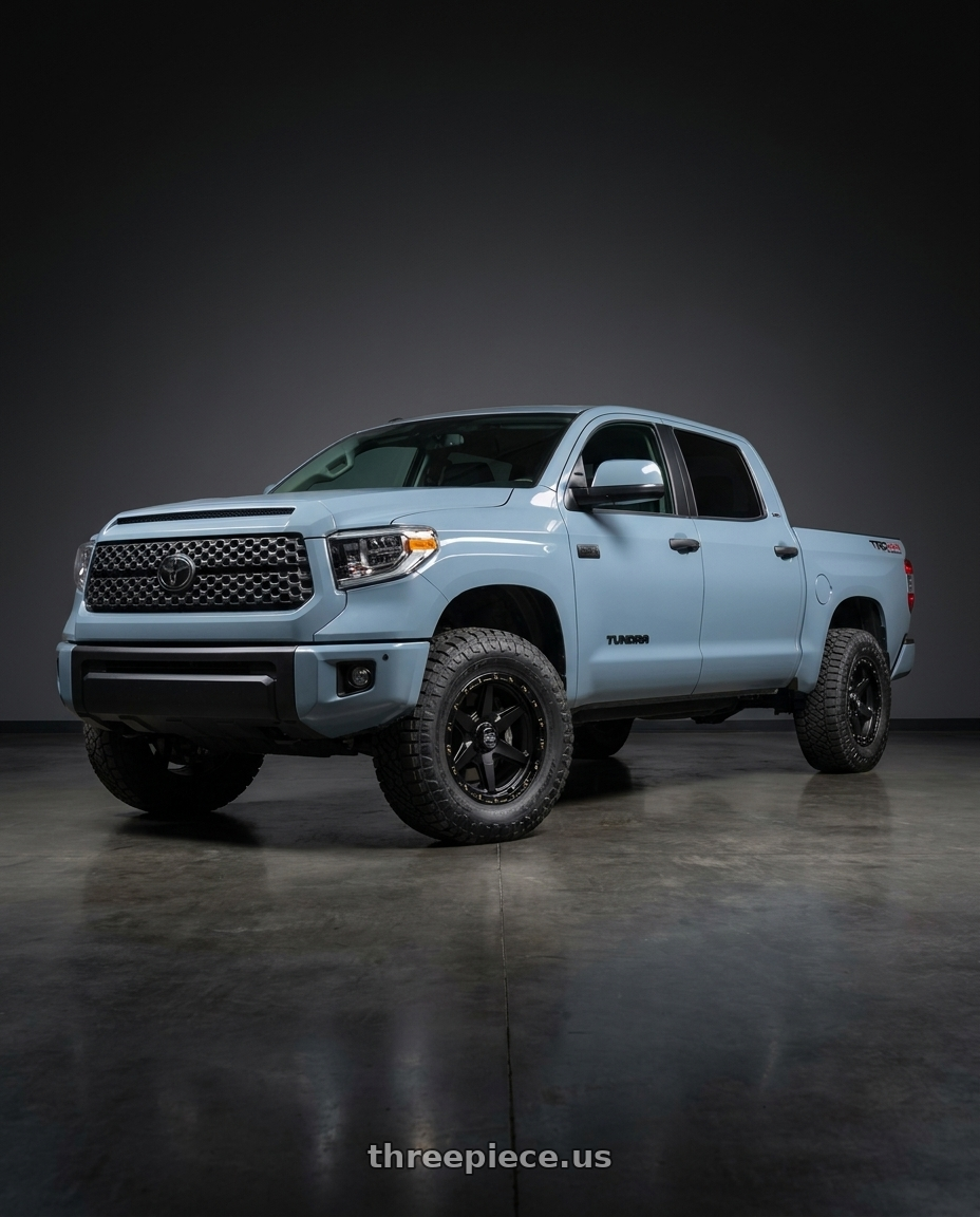 2018 Toyota Tundra with KMC KM101 TEMPO 5X150 20X9 +18 SATIN BLACK wheels