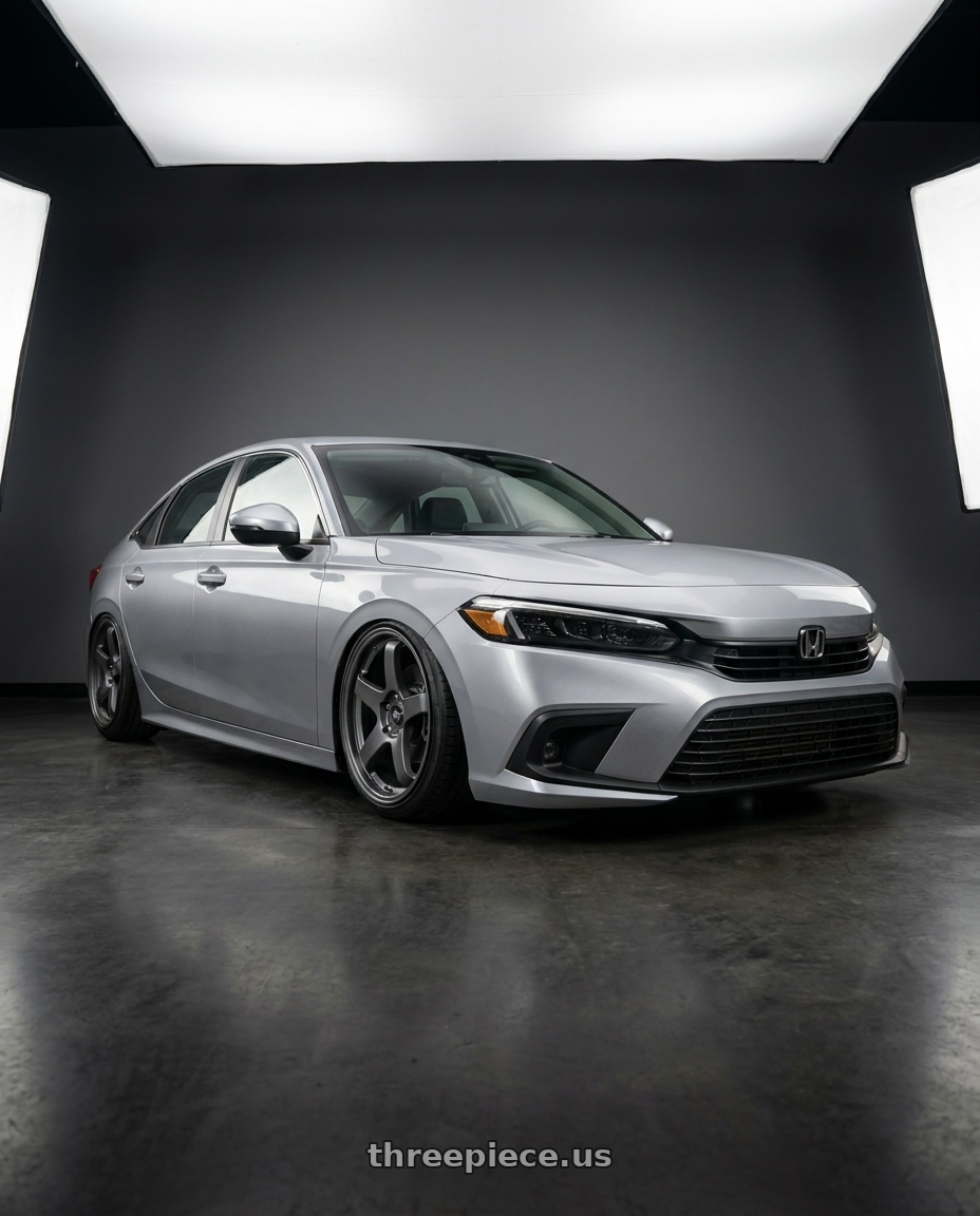 2026 Honda civic ehev with MST Wheels CR 5X114.3 18X8.5 +35 Matte Gunmetal wheels