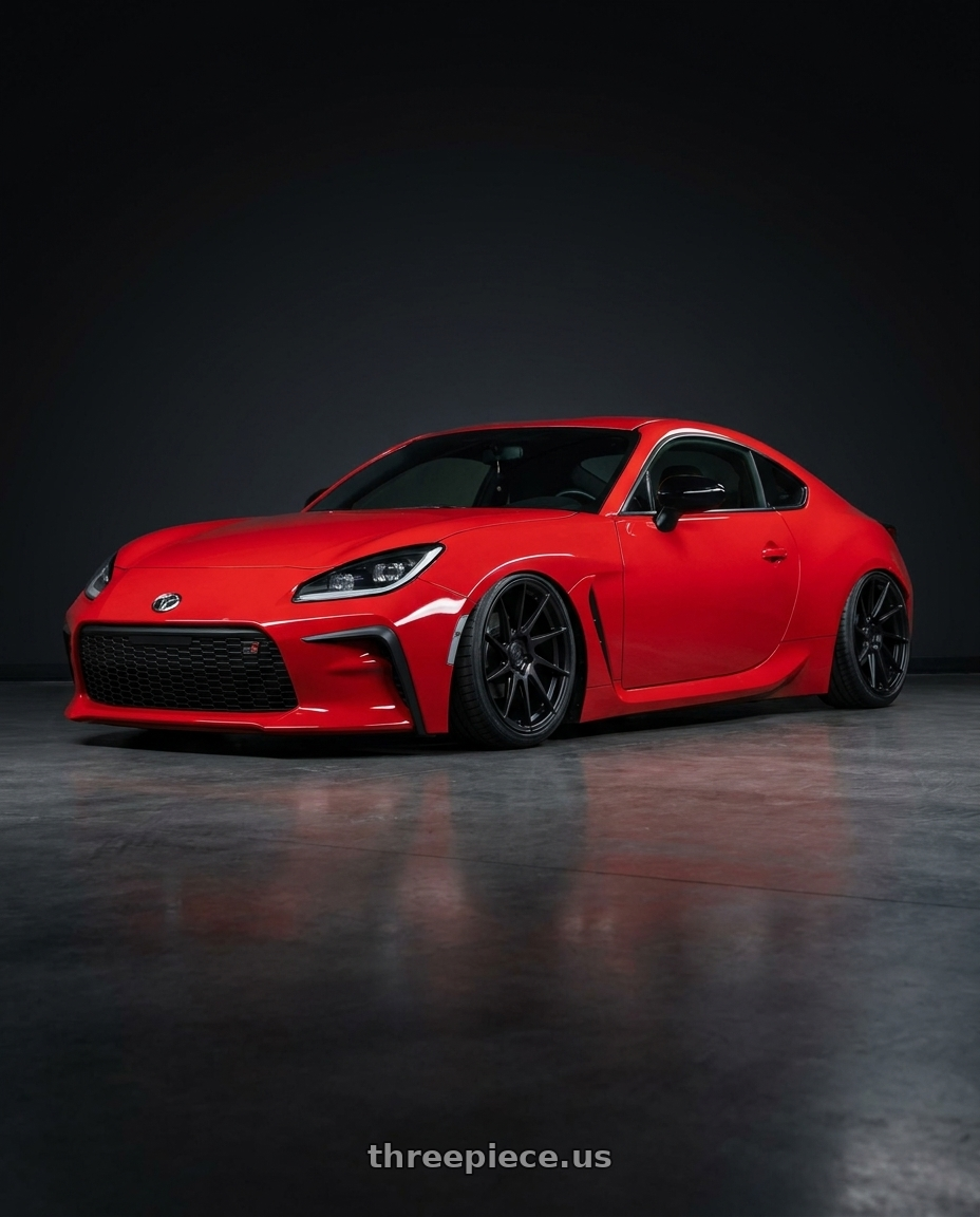 2024 Toyota GR86 with Aodhan AH09 5x114.3 18x8.5 +35 Matte Black wheels