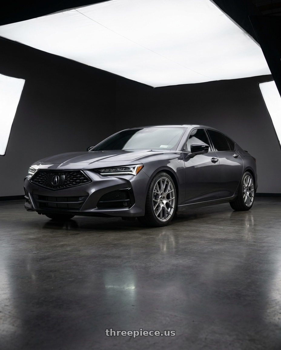 2021 Acura TLX A-Spec, dark grey  with Enkei Raijin 5x120 19x8.5+38 Hyper Silver wheels