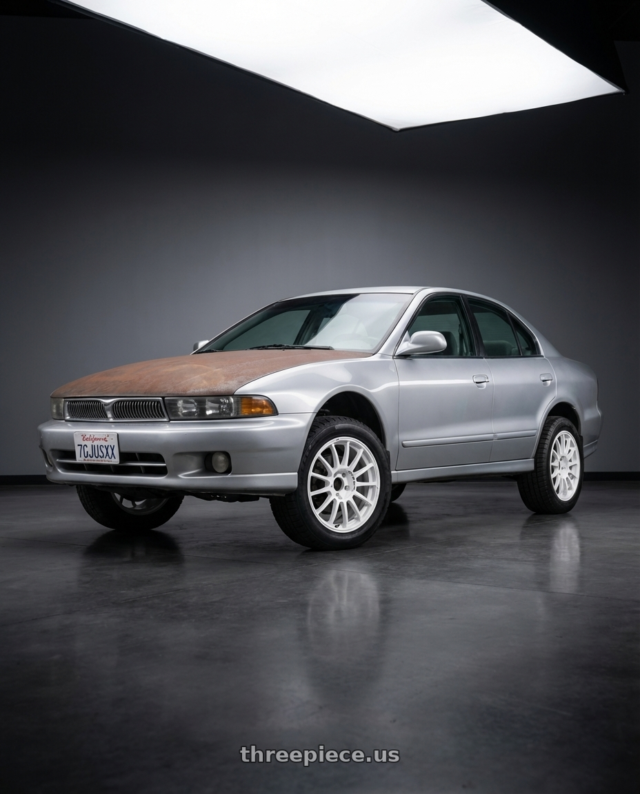 2001 mitsubishi galant with Advan Racing RCx4 4x100 15x6.0 +40 RALLY WHITE wheels