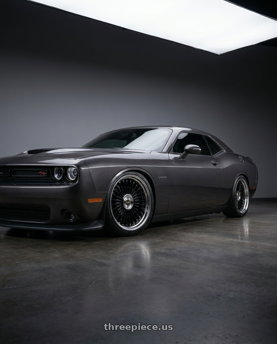 2021 Dodge Challenger R T with Work Emitz Black Polish 5x115 19x7.5 +22 wheels