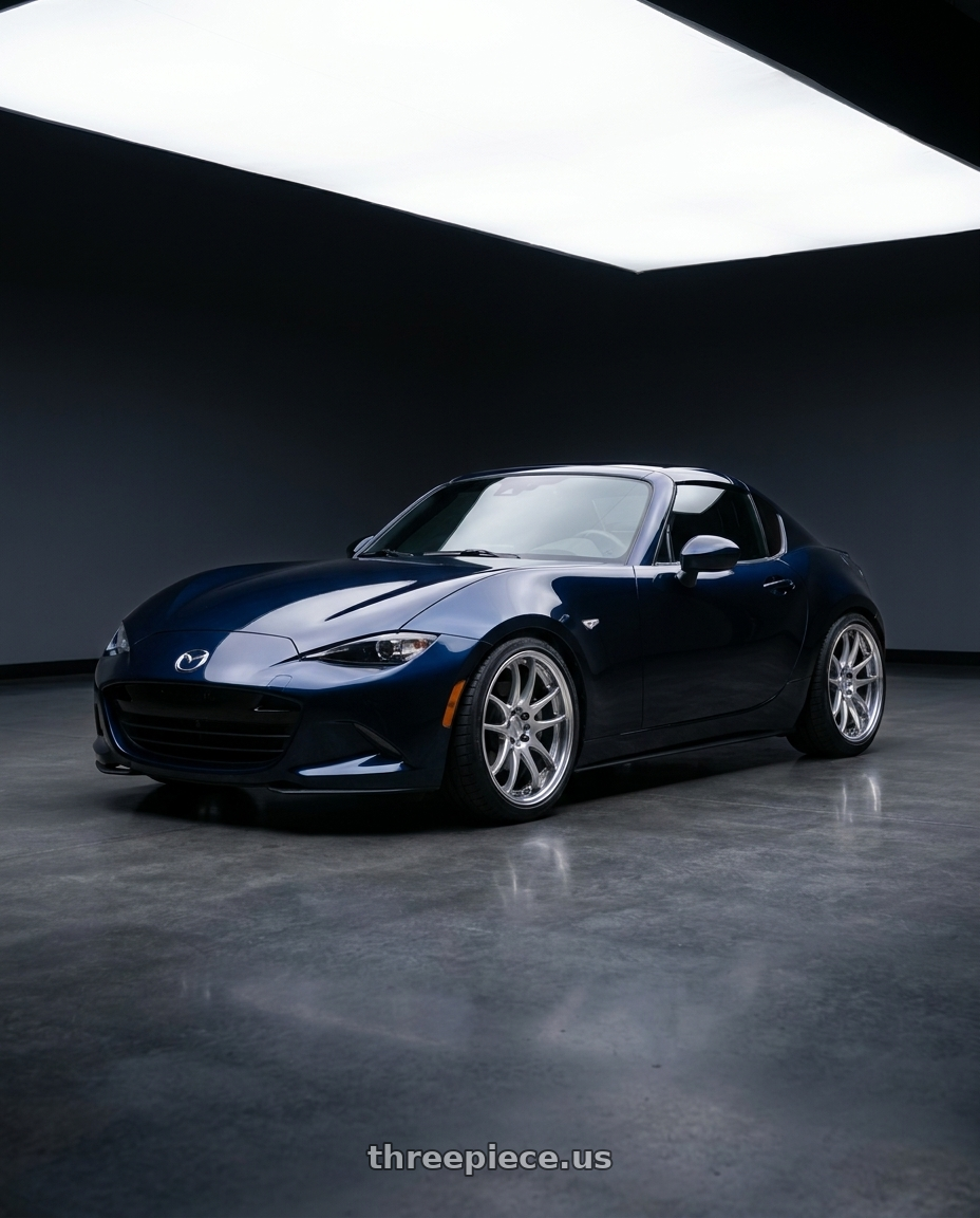 2026 Mazda Miata rf gt with Work Cr 2P 4x100 17x8.0 +38 GT Silver wheels