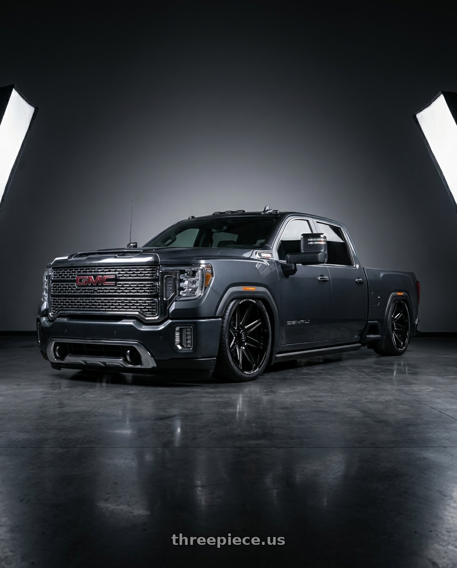 2020 Gmc seirra 2500 hd duramax denali with Axe ARTEMIS 8x180 22X10 -19 GLOSS BLACK MILLED wheels