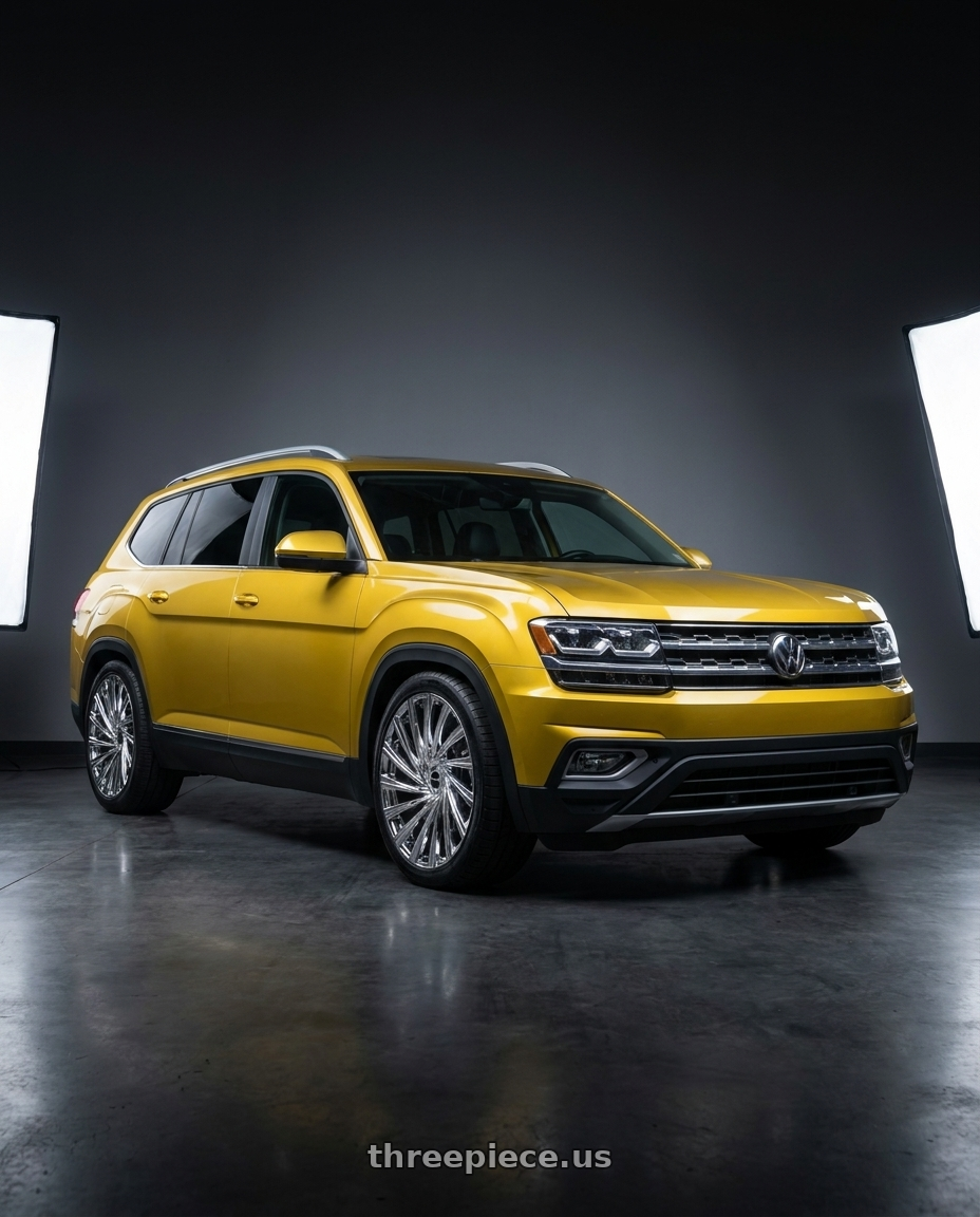 2018 vw atlas with Strada Tornado Blank 26x10 +15 Chrome wheels