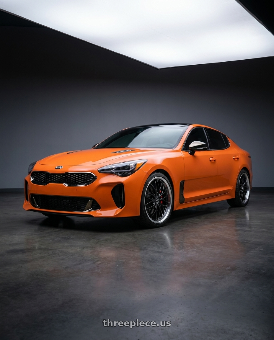 2019 KIA stinger gts  with MRR GT1 5x114.3 19x8.5  +35 Black Machine Lip wheels
