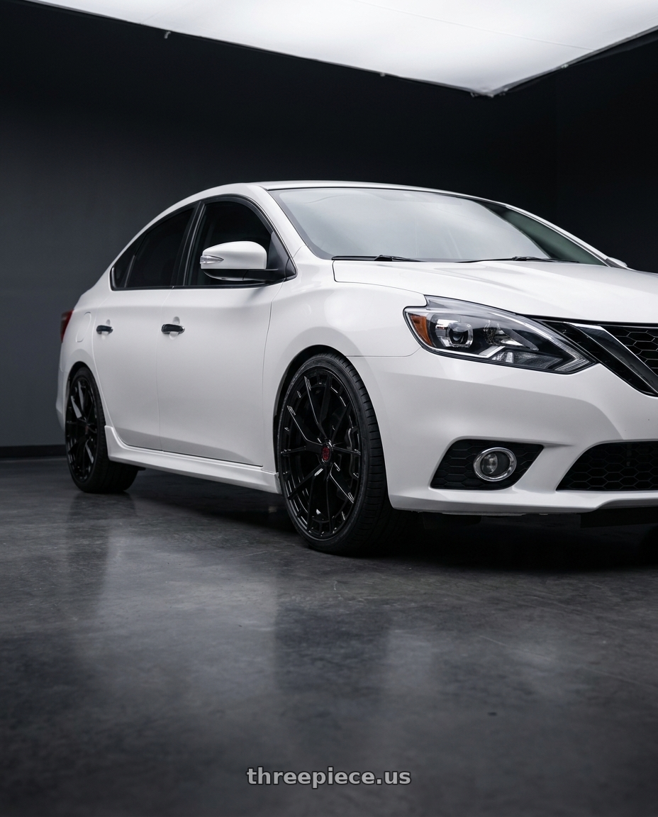 2017 Nissan Sentra Sr Turbo with TIS Motorsports 504B 5x114.3 17x7.5 +35 Gloss Black wheels