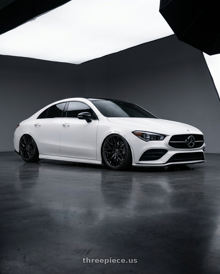 2023 Mercedes-Benz CLA C118 with Avant Garde Wheels M520R 5X112 19x8.5 +35 Gloss Black wheels