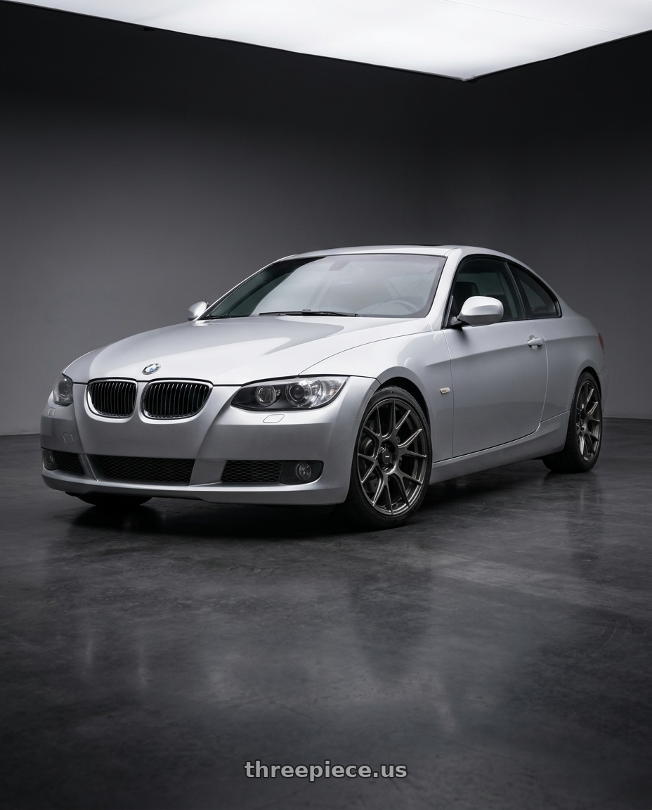 2012 BMW 3 Series E92 with Konig Ampliform 5x120 18x9.5+35 Dark Metallic Graphite wheels