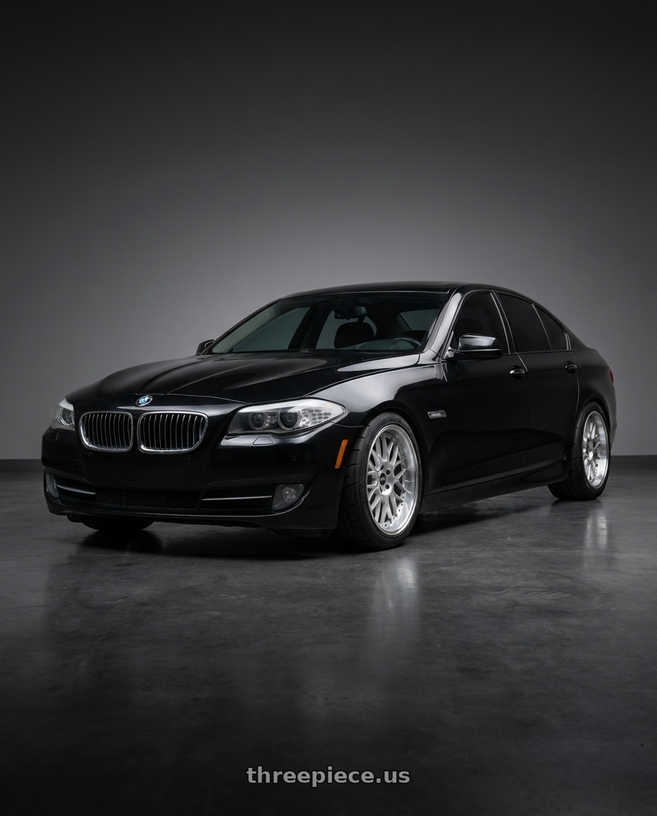 2011 BMW 535i with ESR Wheels CS18 5x120 18x9.5 +35 Hyper Silver wheels