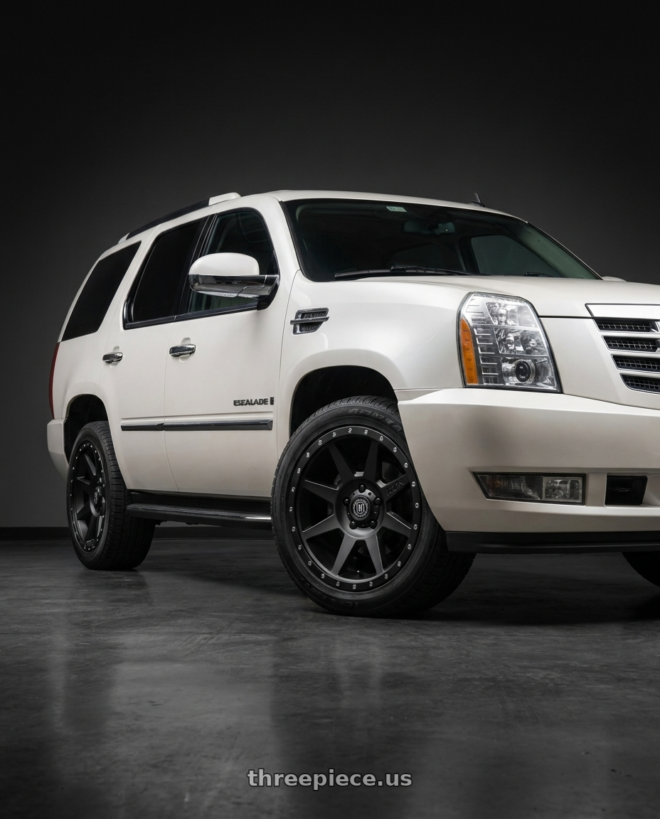2007 Cadillac Escalade with Icon Alloys REBOUND 6x139.7 20X9+0 Satin Black wheels