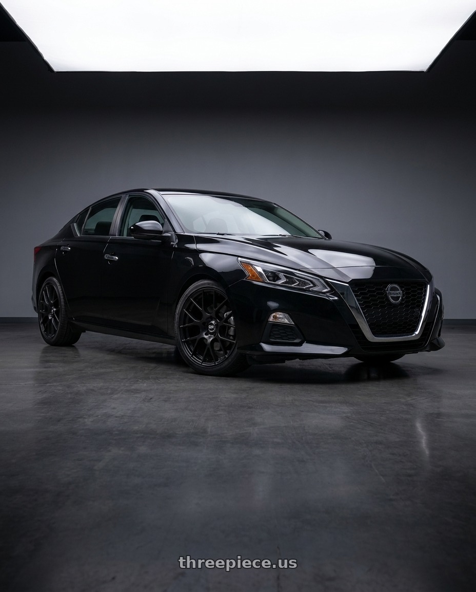 2021 Nissan Altima SV with Enkei Raijin 5x114.3 19x8+40 Black wheels