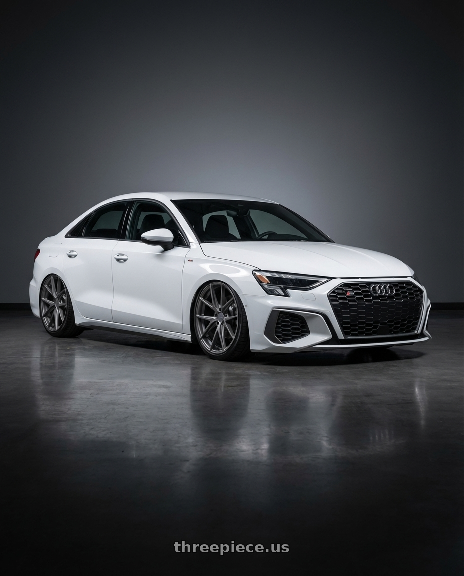 2024 Audi S3 8Y with Niche 1PC M116 MISANO 5X112 19X9.5 +35 MATTE GUN METAL wheels