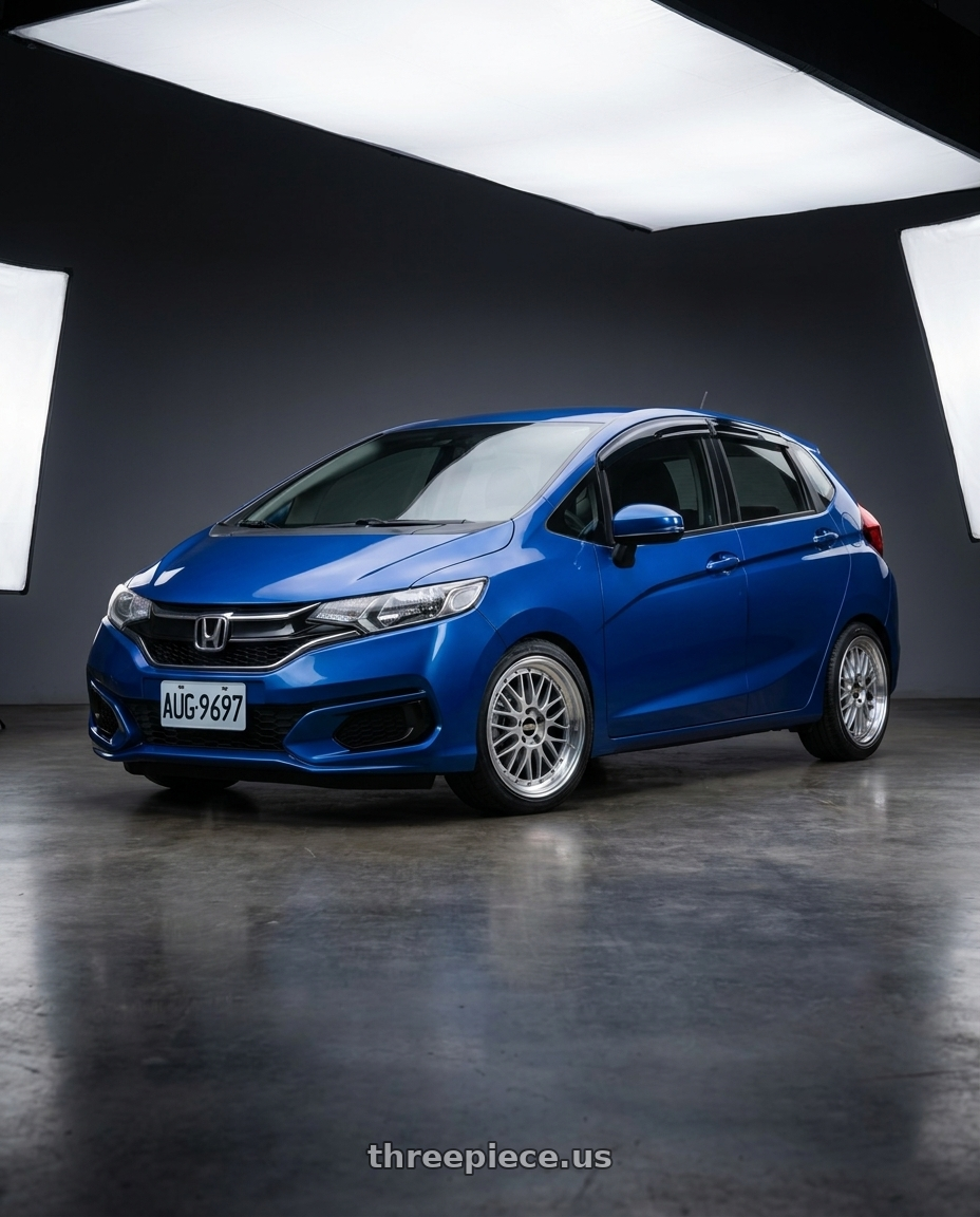 2017 Honda Fit  with BBS LM 5x114.3 17x7.5+38 Diamond Silver wheels