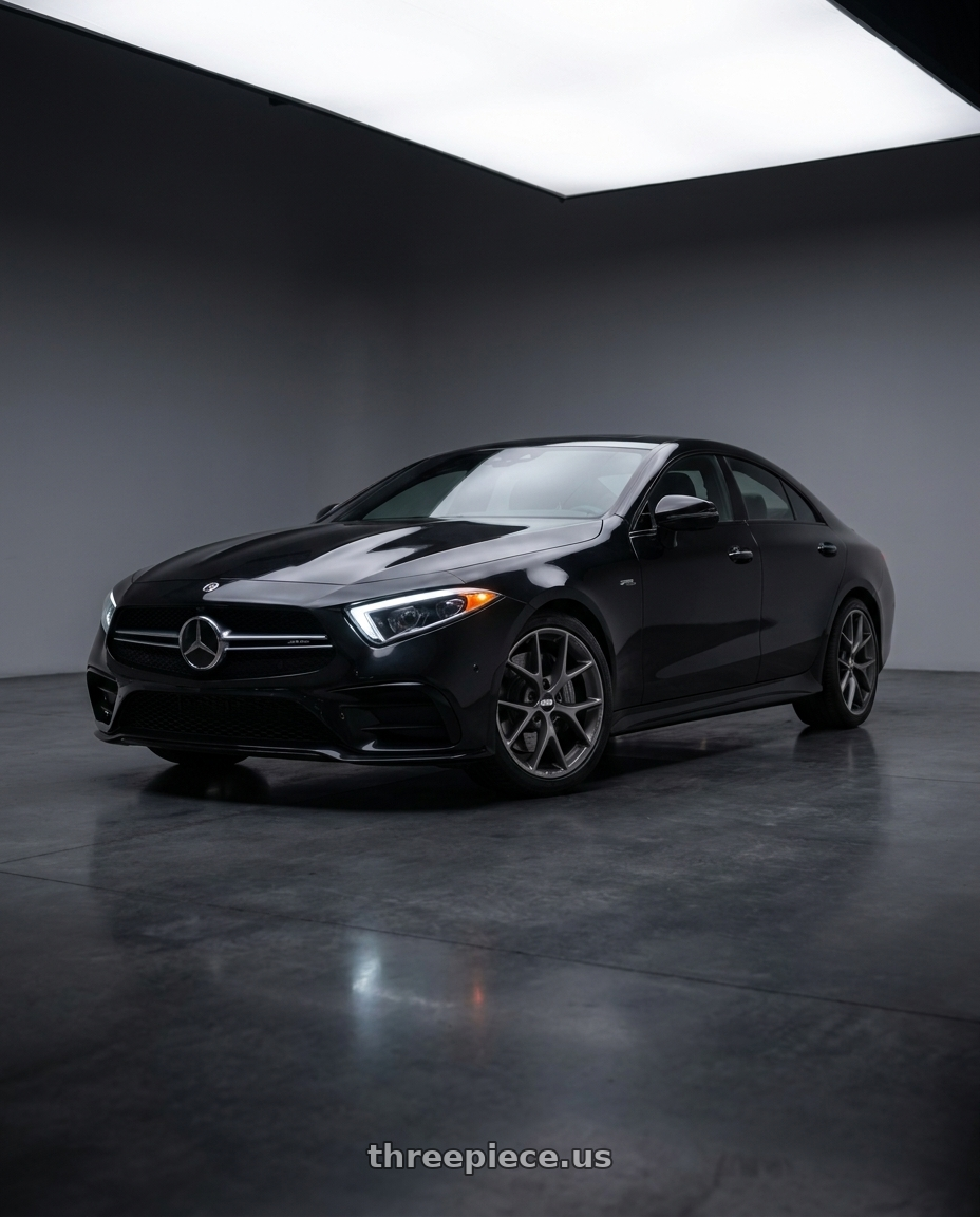 2020 Mercedes CLS53 AMG  with BBS SR 5x112 19x8.5+32 Satin Himalaya Grey wheels
