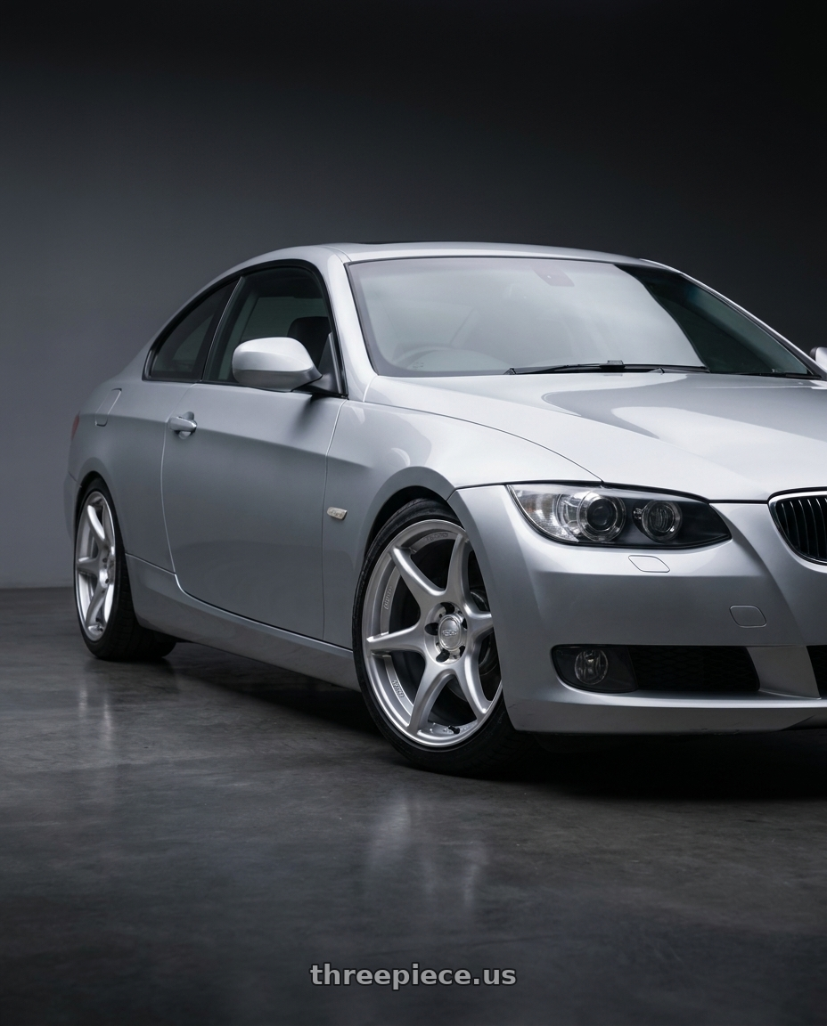 2012 BMW 3 Series E92 with Kansei K11S Tandem 5X120 18x8.5 35 Hyper Silver wheels