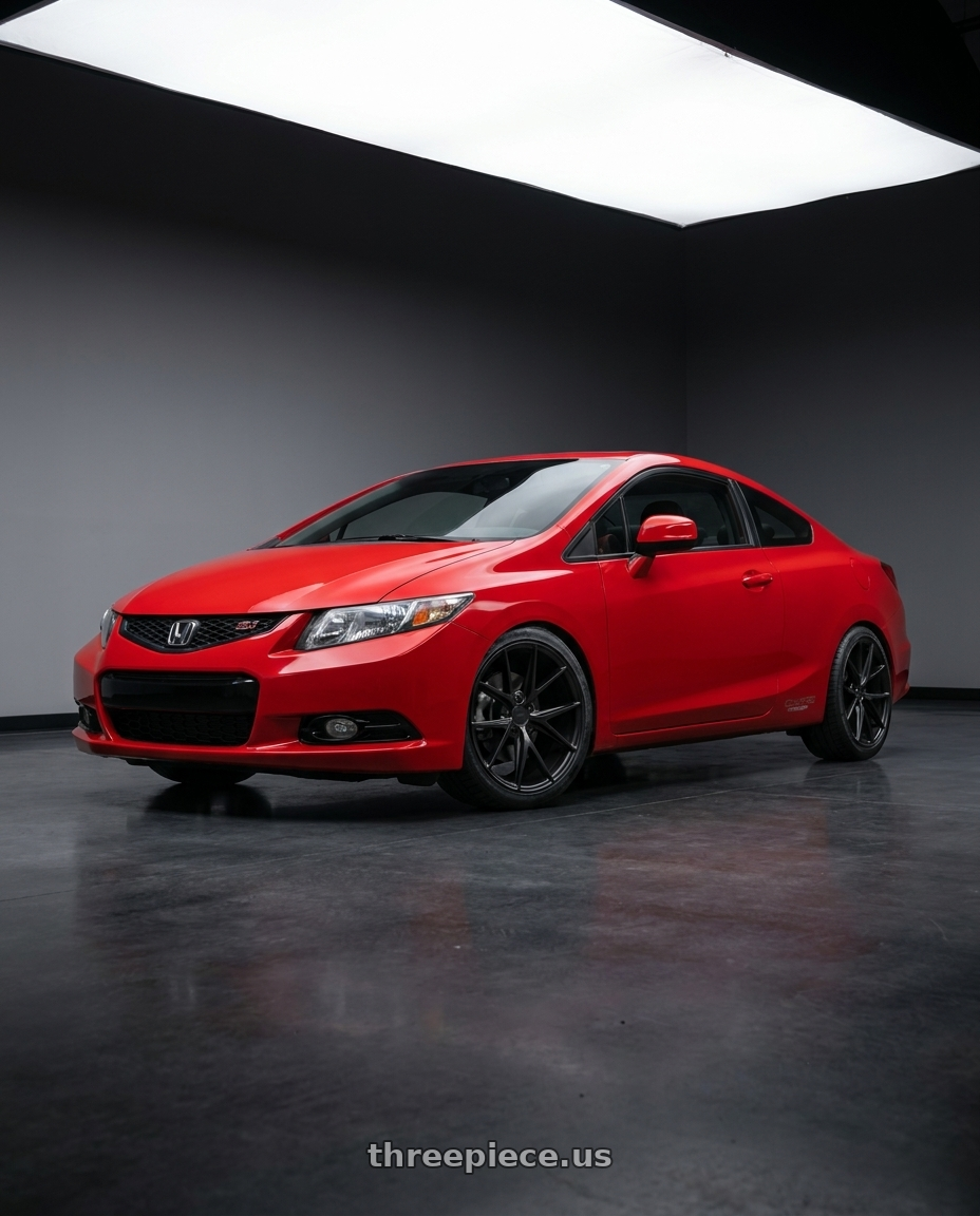 2015 Honda Civic Si with Niche 1PC M117 MISANO 5X114.3 17X8 +40 MATTE BLACK wheels